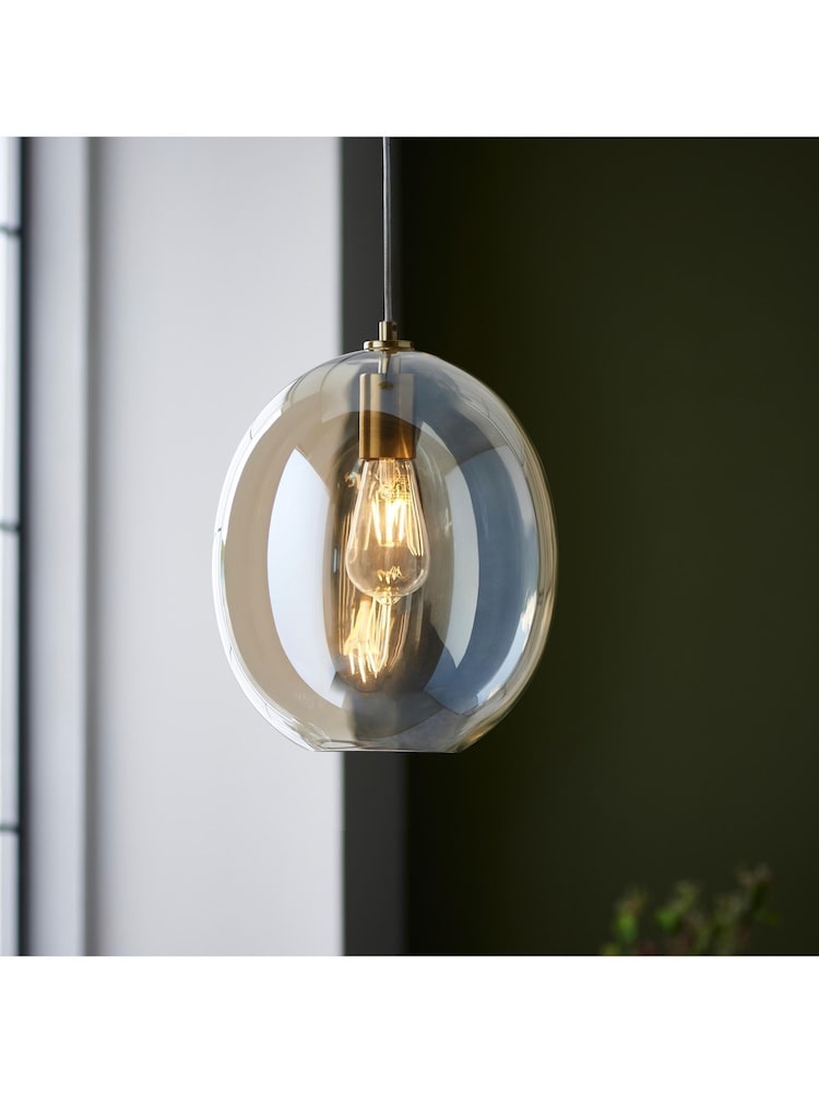 Gallery Home Satin Brass Kelda Shaped Pendant Ceiling Light - Image 1 of 8