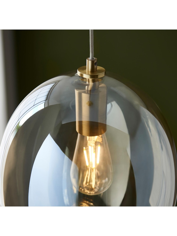 Gallery Home Satin Brass Kelda Shaped Pendant Ceiling Light - Image 2 of 8