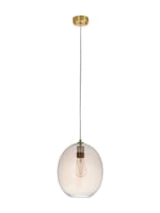 Gallery Home Satin Brass Kelda Shaped Pendant Ceiling Light - Image 7 of 8