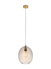 Gallery Home Satin Brass Kelda Shaped Pendant Ceiling Light - Image 8 of 8