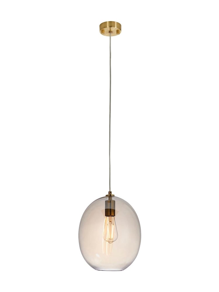 Gallery Home Satin Brass Kelda Shaped Pendant Ceiling Light - Image 8 of 8