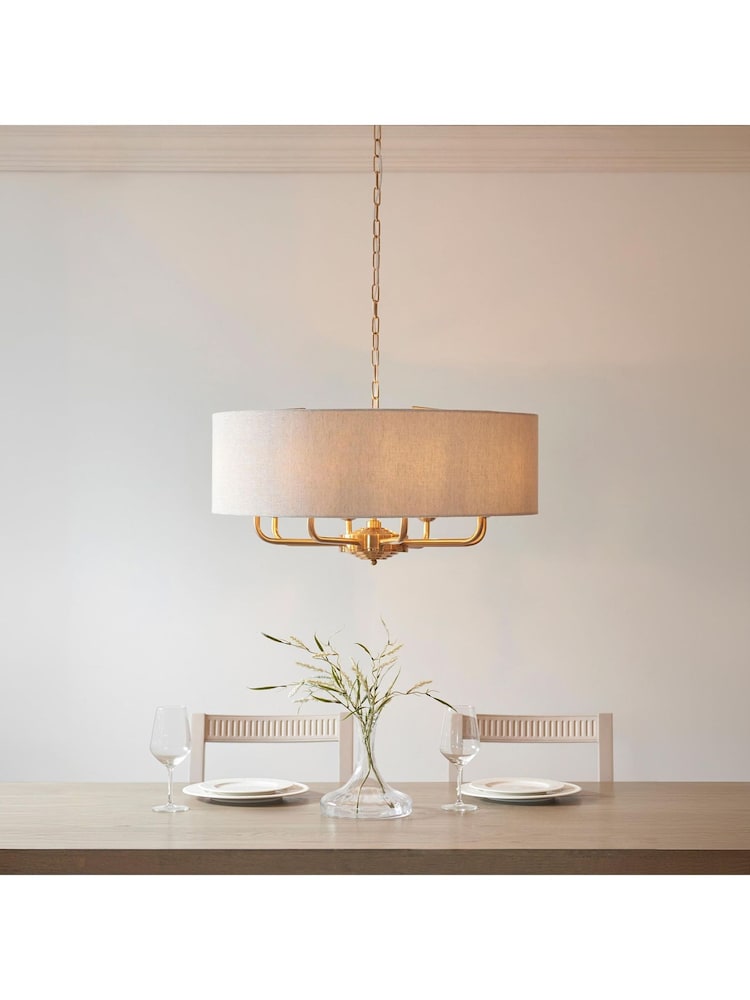 Gallery Home Vintage Brass Highclere 8 Pendant Ceiling Light - Image 1 of 8 Gallery Home Vintage Brass Highclere 8 Pendant Ceiling Light - Image 1 of 8