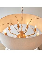 Gallery Home Vintage Brass Highclere 8 Pendant Ceiling Light - Image 3 of 8