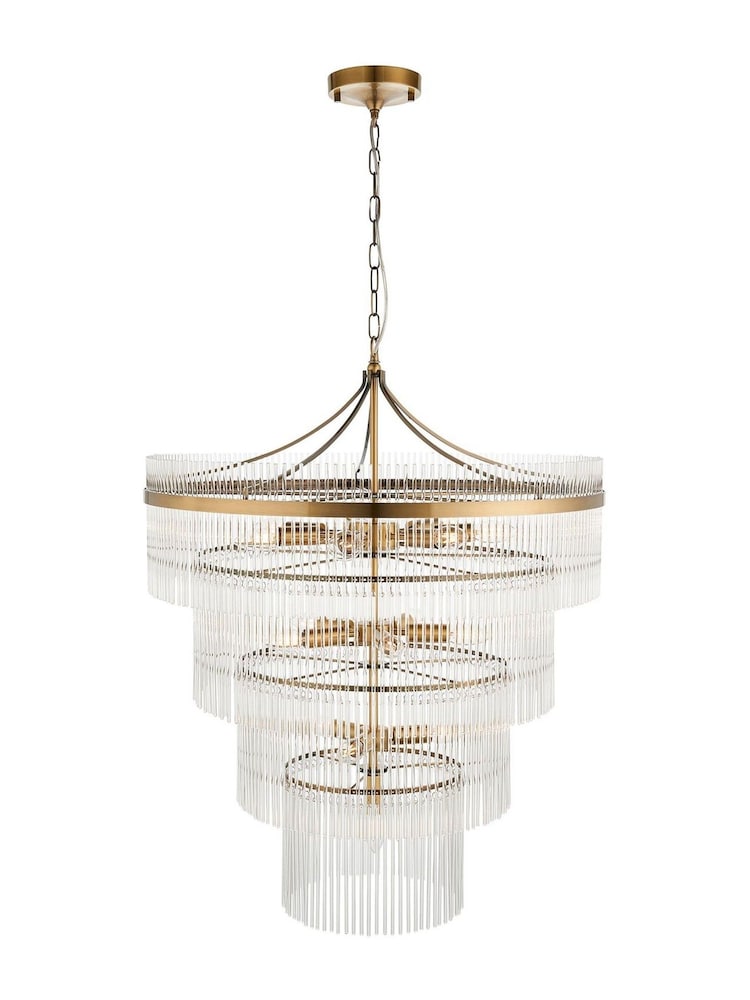 Gallery Home Antique Brass Marietta 16 Light Pendant Ceiling Light - Image 8 of 8