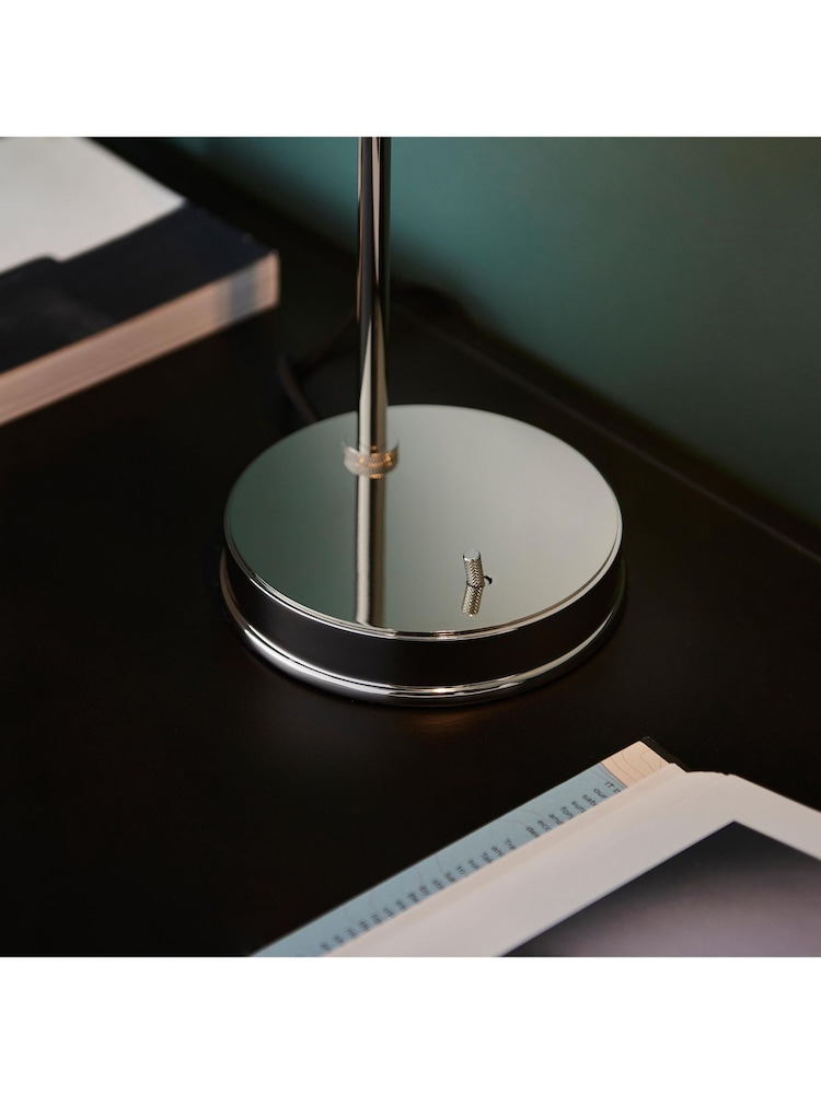 Gallery Home Bright Nickel Hansen Table Lamp - Image 2 of 7 Gallery Home Bright Nickel Hansen Table Lamp - Image 2 of 7