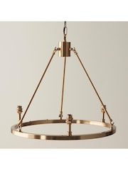 Gallery Home Brushed Brass Chester 3 Light Pendant Ceiling Light - Image 1 of 6