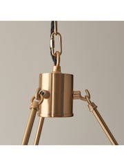 Gallery Home Brushed Brass Chester 3 Light Pendant Ceiling Light - Image 2 of 6