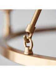 Gallery Home Brushed Brass Chester 3 Light Pendant Ceiling Light - Image 3 of 6