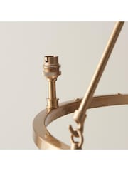 Gallery Home Brushed Brass Chester 3 Light Pendant Ceiling Light - Image 4 of 6
