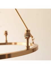 Gallery Home Brushed Brass Chester 3 Light Pendant Ceiling Light - Image 5 of 6