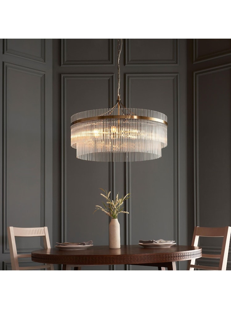 Gallery Home Antique Brass Marietta Large Pendant Ceiling Light - Image 1 of 8 Gallery Home Antique Brass Marietta Large Pendant Ceiling Light - Image 1 of 8