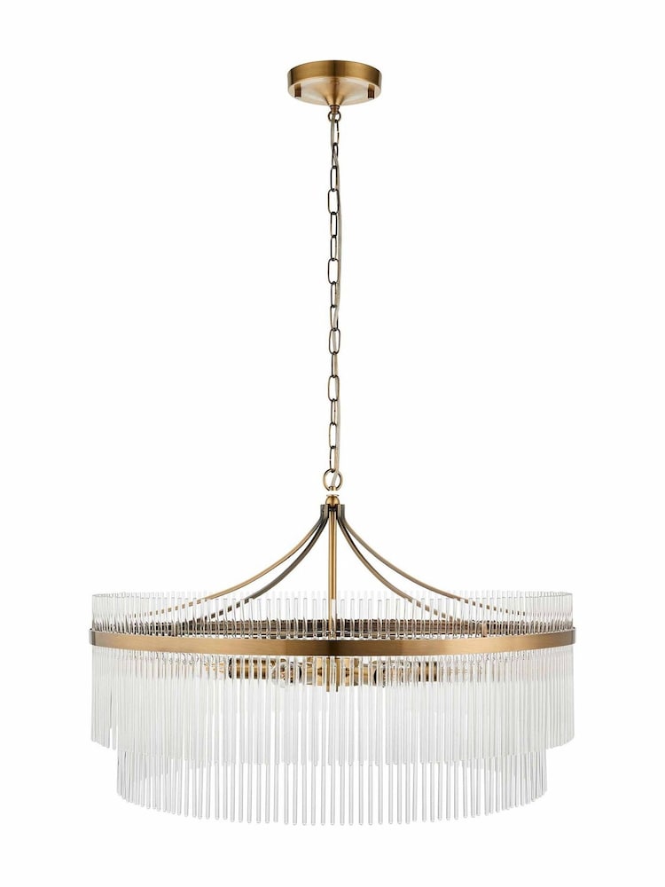 Gallery Home Antique Brass Marietta Large Pendant Ceiling Light - Image 6 of 6 Gallery Home Antique Brass Marietta Large Pendant Ceiling Light - Image 6 of 6