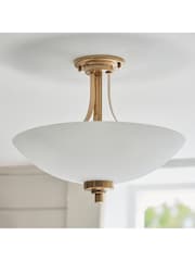 Gallery Home Brass Welles 3 Light Ceiling Light - Image 2 of 7