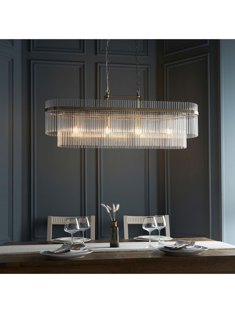 Gallery Home Antique Brass Marietta 4 Light Pendant Ceiling Light - Image 1 of 7