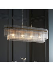 Gallery Home Antique Brass Marietta 4 Light Pendant Ceiling Light - Image 2 of 7