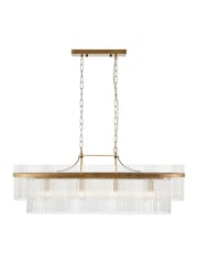Gallery Home Antique Brass Marietta 4 Light Pendant Ceiling Light - Image 6 of 7