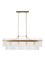 Gallery Home Antique Brass Marietta 4 Light Pendant Ceiling Light - Image 7 of 7