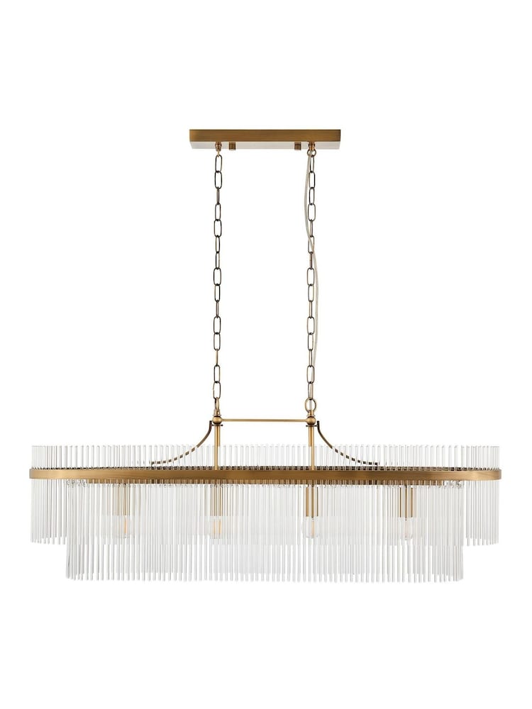 Gallery Home Antique Brass Marietta 4 Light Pendant Ceiling Light - Image 7 of 7