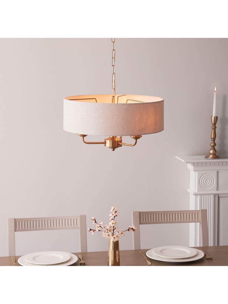 Gallery Home Vintage Brass Highclere Pendant Small Ceiling Light - Image 1 of 6