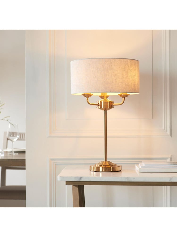 Gallery Home Vintage Brass Highclere Table Lamp - Image 1 of 7