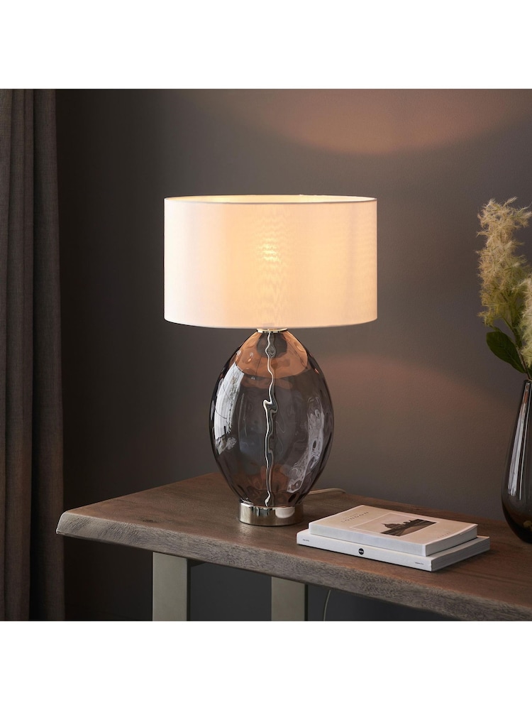 Gallery Home Grey Elin Dimple Table Lamp - Image 2 of 5 Gallery Home Grey Elin Dimple Table Lamp - Image 2 of 5
