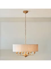 Gallery Home Vintage Brass Highclere Pendant Large Ceiling Light - Image 1 of 7