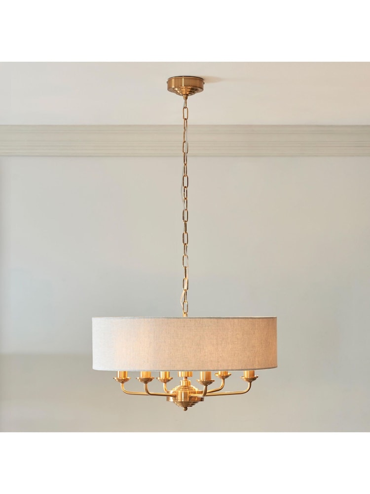 Gallery Home Vintage Brass Highclere Pendant Large Ceiling Light - Image 1 of 7