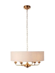 Gallery Home Vintage Brass Highclere Pendant Large Ceiling Light - Image 6 of 7