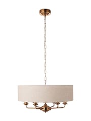 Gallery Home Vintage Brass Highclere Pendant Large Ceiling Light - Image 7 of 7