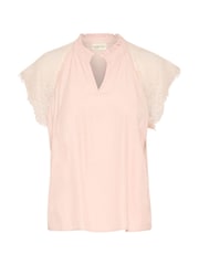 Cream Regular Fit Pink Sepia Rose Lace Blouse - Image 5 of 6