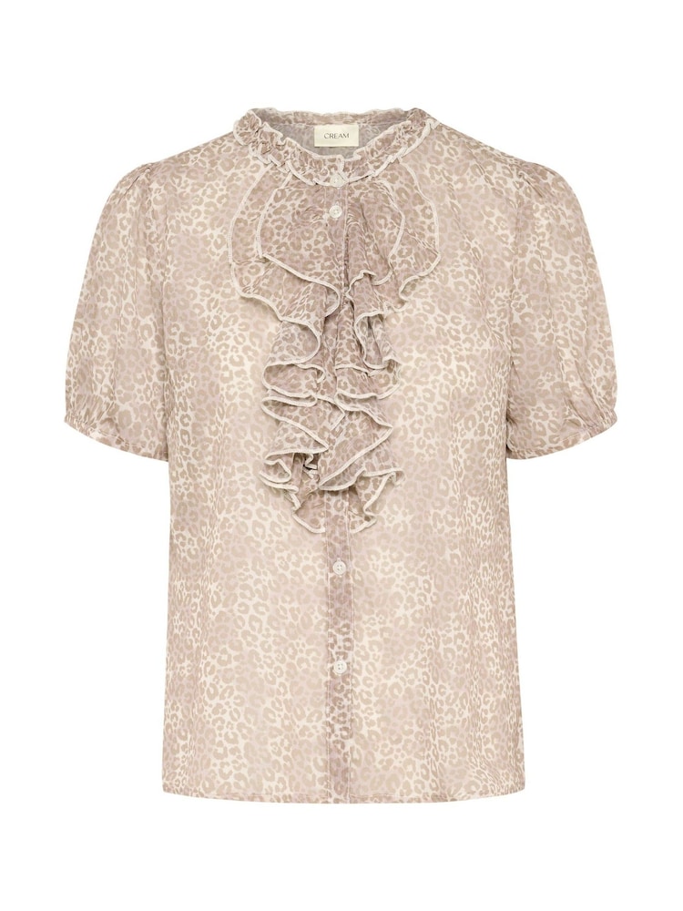 Cream Kinia Brown Blouse In Truffet Animal Print - Image 2 of 3