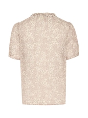 Cream Kinia Brown Blouse In Truffet Animal Print - Image 3 of 3