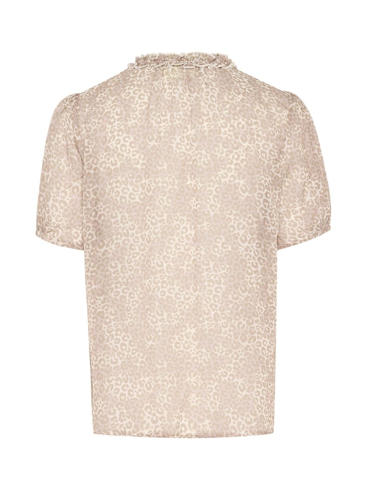 Cream Kinia Brown Blouse In Truffet Animal Print - Image 3 of 3