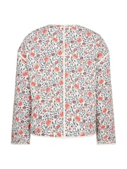 Cream CRNaomi Floral Round Neck Quilted White Jacket - Image 5 of 5