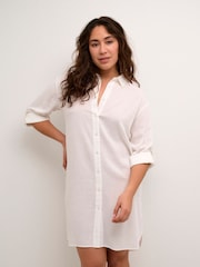 Kaffe KAmilia Shirt White Dress - Image 1 of 6