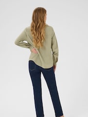 Kaffe Casual Fit Green KAnaya Long Sleeve 100% Cotton Shirt - Image 3 of 3