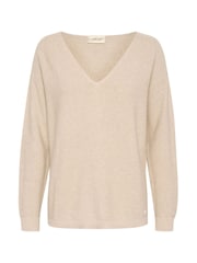 Cream Loose Fit Natural 100% Cotton Knitwear Jumper - Image 5 of 6
