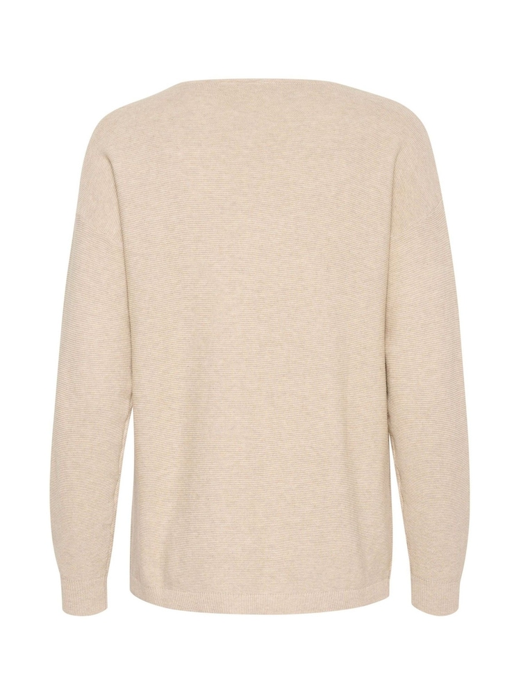 Cream Loose Fit Natural 100% Cotton Knitwear Jumper - Image 6 of 6 Cream Loose Fit Natural 100% Cotton Knitwear Jumper - Image 6 of 6