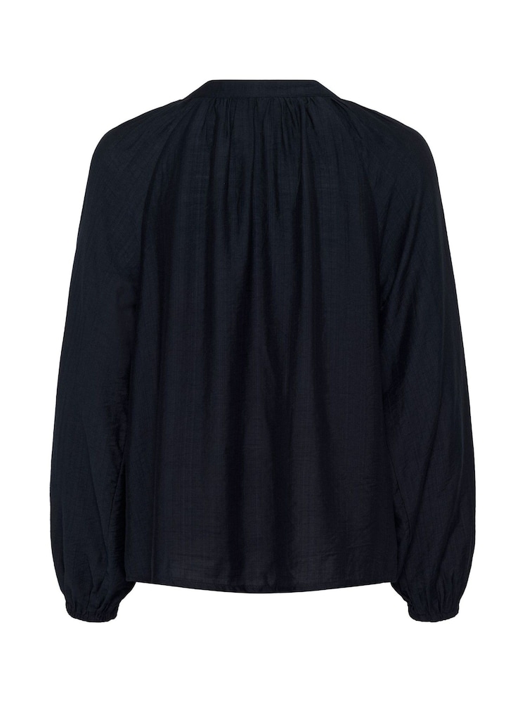 Cream Blue Elegant Viscose Blend Blouse - Image 5 of 5