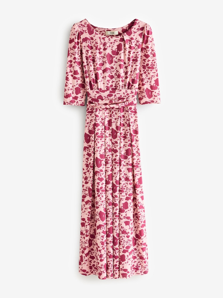 Jolie Moi Pink Goldie 3/4 Sleeve Jersey Maxi Dress - Image 7 of 7 Jolie Moi Pink Goldie 3/4 Sleeve Jersey Maxi Dress - Image 7 of 7