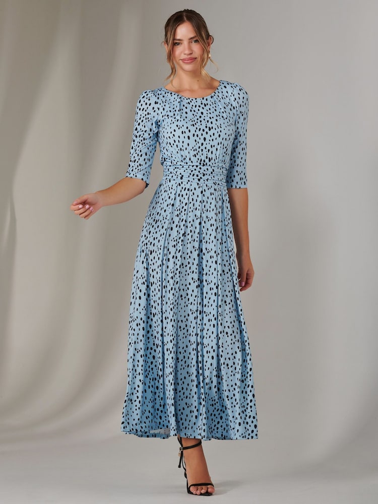 Azul claro - Jolie Moi Enya 3/4 Sleeve Jersey Midaxi Dress - Imagen 6 de 6 Azul claro - Jolie Moi Enya 3/4 Sleeve Jersey Midaxi Dress - Imagen 6 de 6