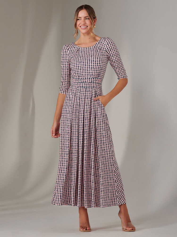 Pink - Jolie Moi Enya 3/4 Sleeve Jersey Midaxi Dress - Bild 1 von 6 Pink - Jolie Moi Enya 3/4 Sleeve Jersey Midaxi Dress - Bild 1 von 6