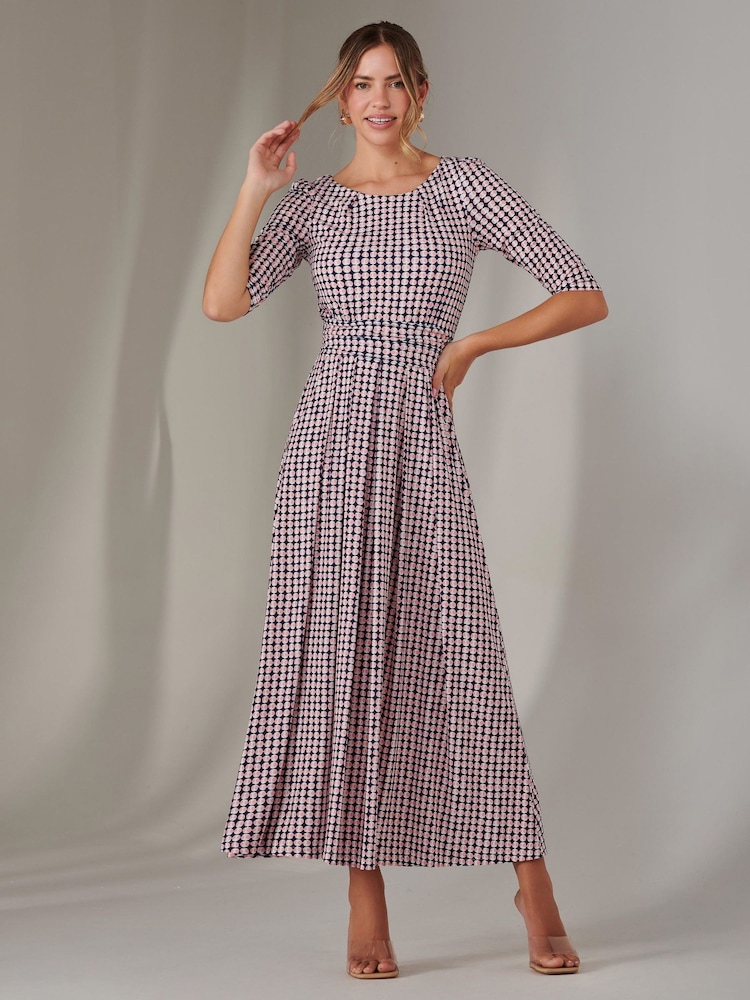 Pink - Jolie Moi Enya 3/4 Sleeve Jersey Midaxi Dress - Bild 6 von 6 Pink - Jolie Moi Enya 3/4 Sleeve Jersey Midaxi Dress - Bild 6 von 6