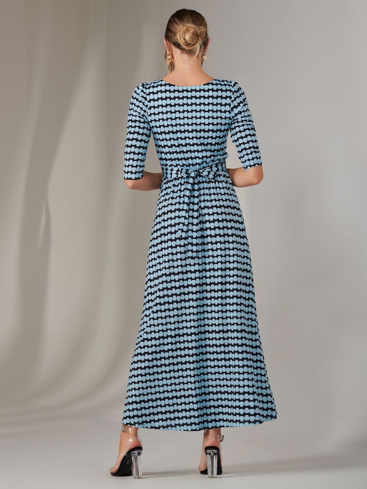 Azul oscuro - Jolie Moi Enya 3/4 Sleeve Jersey Midaxi Dress - Imagen 2 de 6 Azul oscuro - Jolie Moi Enya 3/4 Sleeve Jersey Midaxi Dress - Imagen 2 de 6
