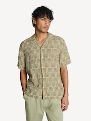 Frescobol Carioca Cream Roberto Palmeira Printed Shirt - Image 1 of 5