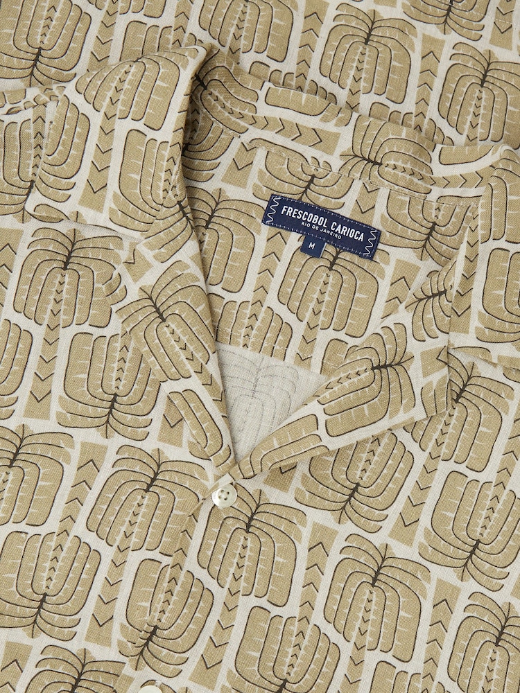 Frescobol Carioca Cream Roberto Palmeira Printed Shirt - Image 5 of 5