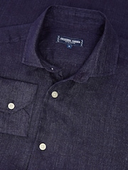 Frescobol Carioca Navy Antonio Long Sleeve Shirt - Image 4 of 4