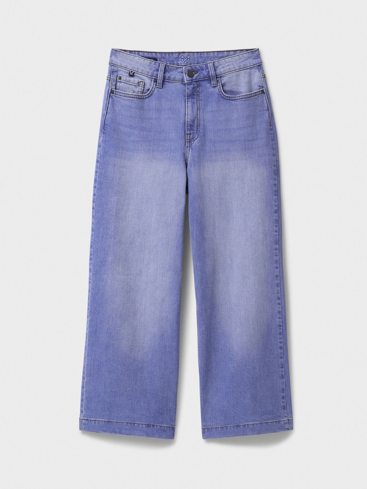 Crew Clothing Company Blue Relaxed Leg Crop Jeans - Image 10 of 10