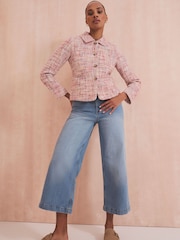 Crew Clothing Company Blue Relaxed Leg Crop Jeans - Image 5 of 10