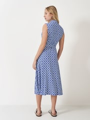 Crew Clothing Company Blue Emma Sleeveless Jersey Shirt Dress - Image 2 of 5
